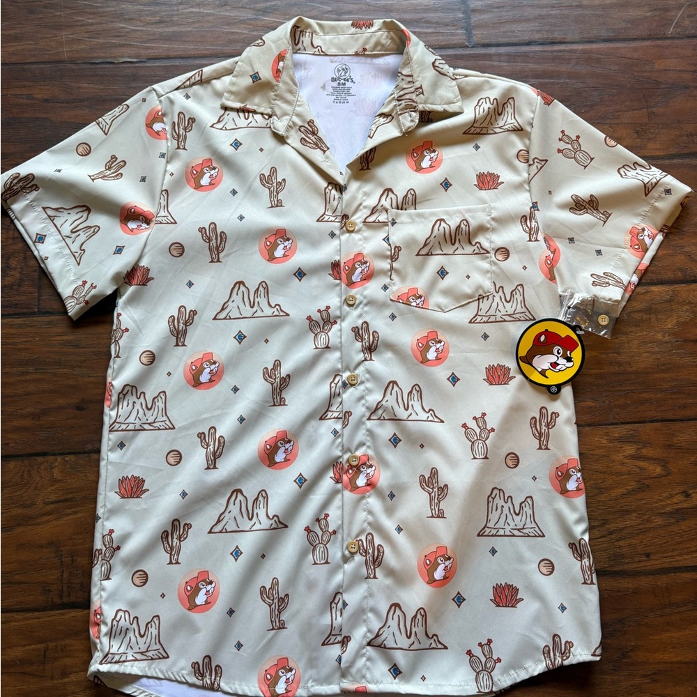 Buc-Cees Desert Patterned Cream Men's Shirt